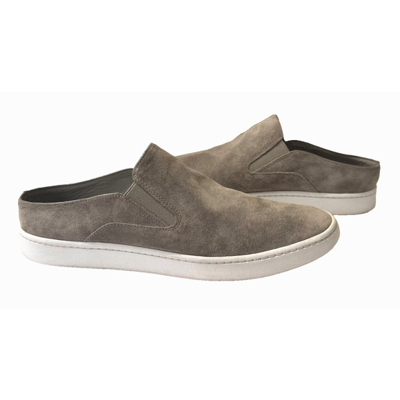 Vince Verrell Slip On Suede Sneaker Mule Size 7/37 Silver Sage (Light Olive) VGC - Picture 2 of 9